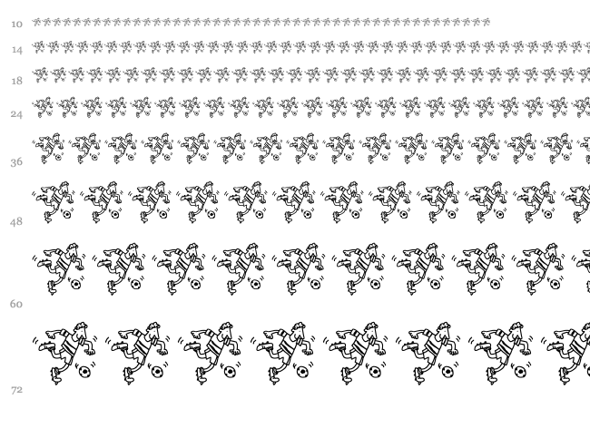 Cartoon 4 Sports font waterfall